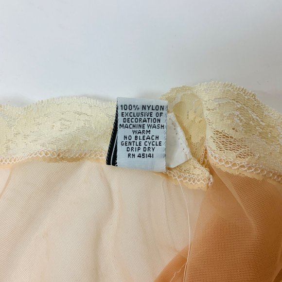 Vintage 80s Lingerie Top Cone Bra Nylon Camisole Neglige A Nuit OS - Picture 6 of 10